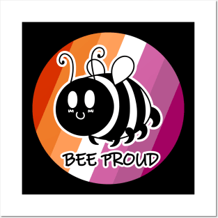 Bee Proud Lesbian Flag Posters and Art